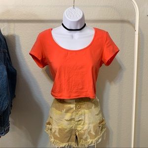 Ambiance Apparel coral crop top